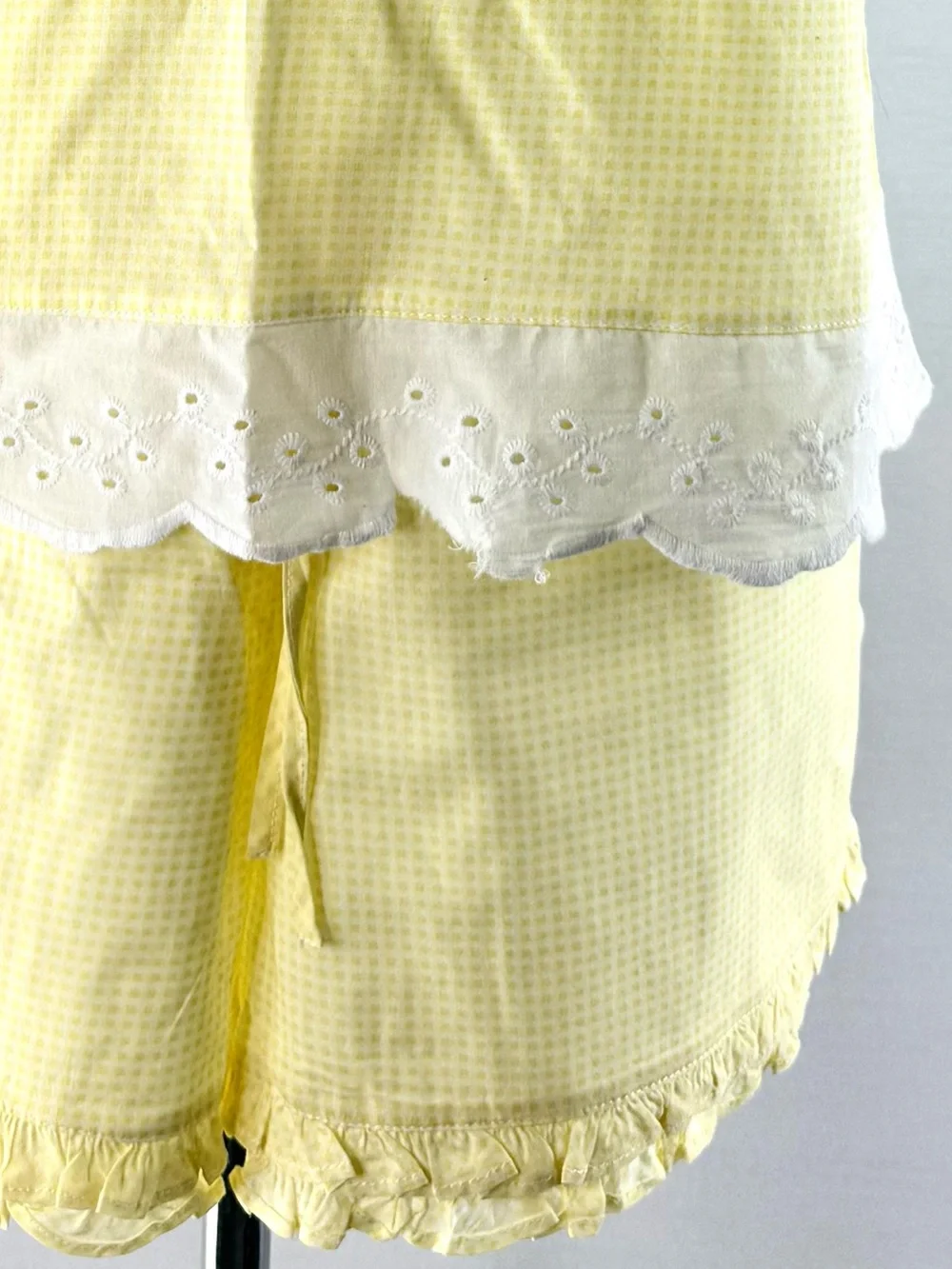 Aria Vintage Pale Yellow Ruffle Cami and Shorts Sleep Set